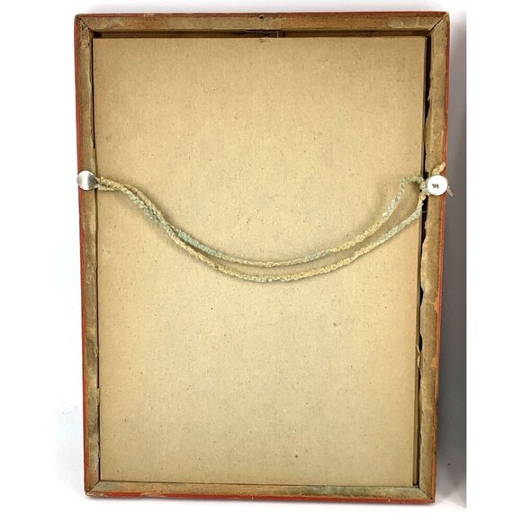 Silhouette Painting on Reverse Domed Glass Pictures of Couple Victorian Lot of 2 - Picture 7 of 8